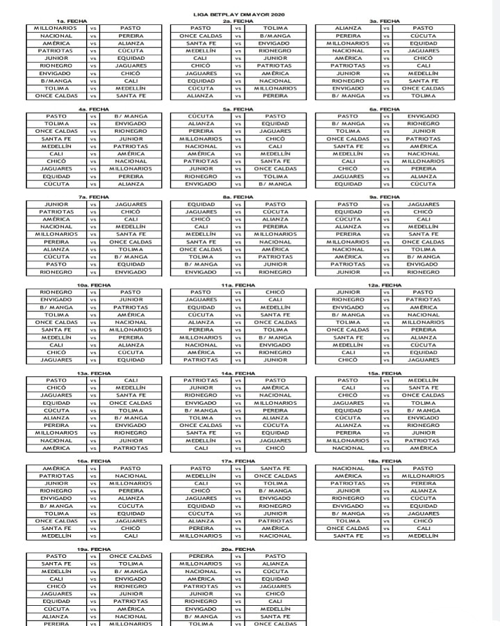 Se viene lo mejor de la liga Betplay, lo mejor del fútbol colombiano, síguenos aquí tendrás la información oficial de la liga. #ligabetplay #futbolcolombiano #futbol #futbolcolombia este es nuestro fixture 2020.