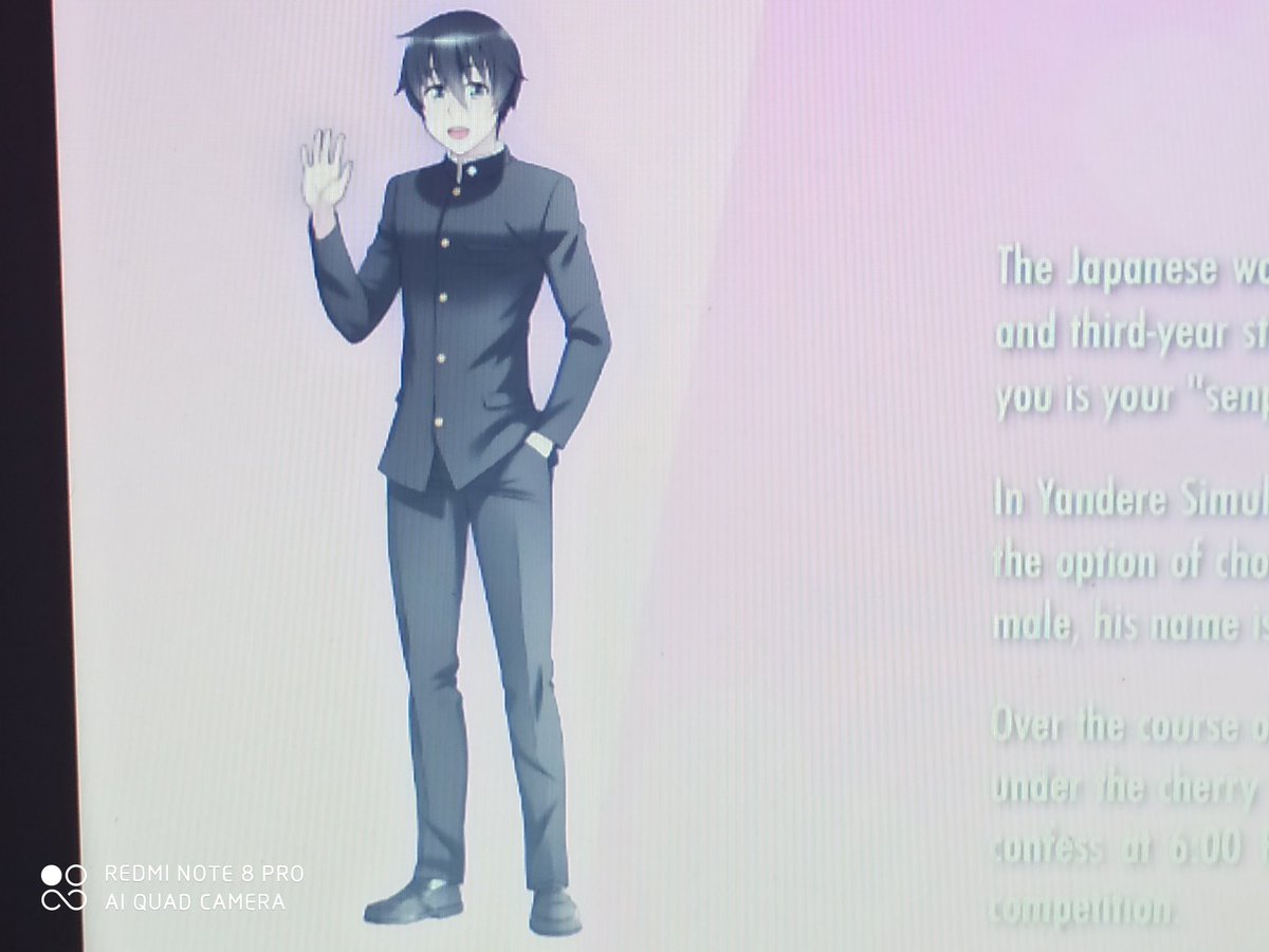 Edit(Yandere Simulator Taro Yamada) present for Senpai