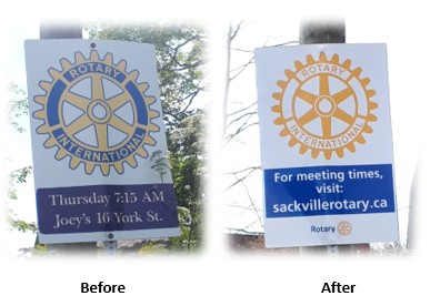 New look for our road sign 😀