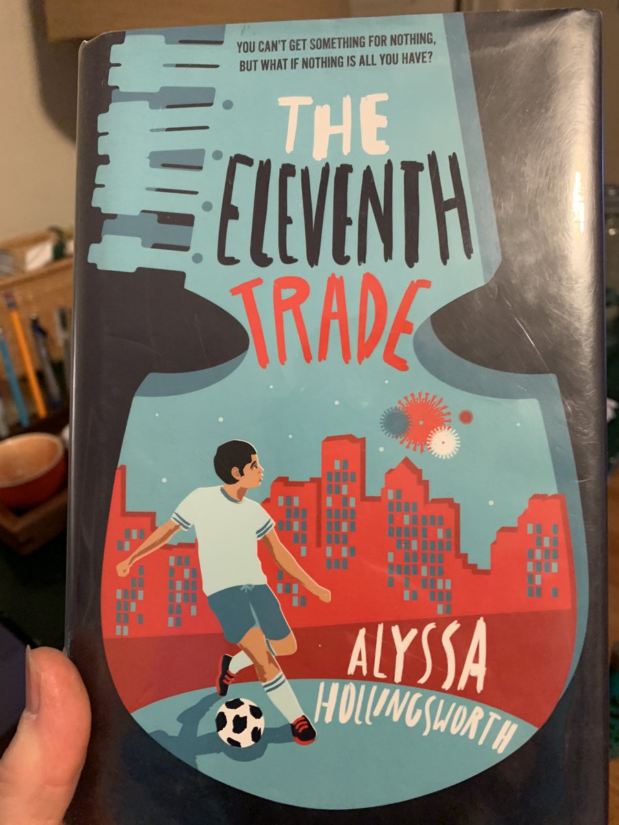 teaching_irl's tweet photo. Okay now getting back to (a student grabbed it from me after I had started) #theeleventhtrade by @alyssa__holly on about page 60 and it is really picking up! If you can’t tell I’m tackling the books on the @MSBA_Maine list! #MGReadathon hope to get to the 6th trade by 12am ET! https://t.co/a9Pbhz3hea