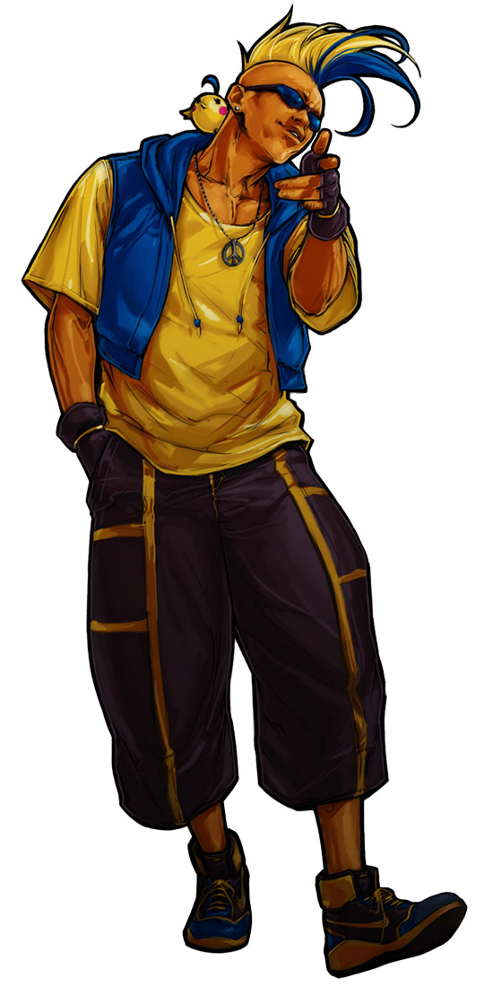 DUCK KING Age: 29Country: AmericaTeam: Fatal Fury TeamOrigins: Fatal Furya laid-back dancer and a frequent rival of terry's, duck king takes things as they come and only really cares about living life to the fullest. his breakdancing influences his fighting style.