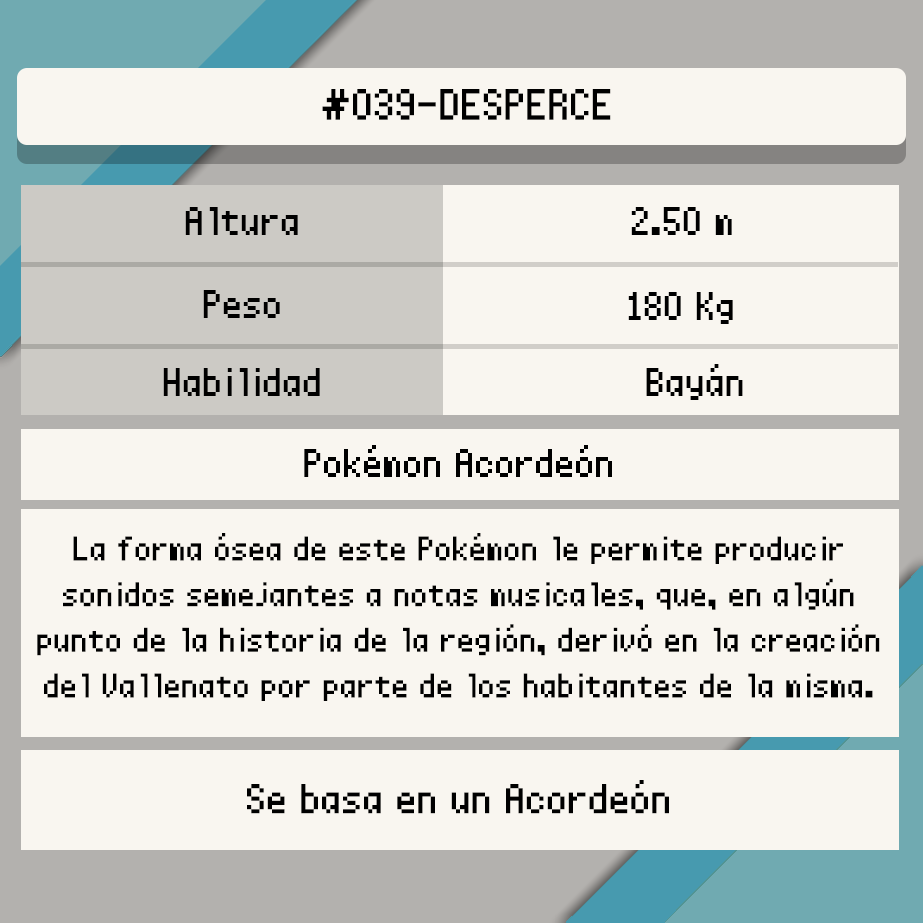 Dei0710's tweet photo. Cuando un #Dunsparce con la habilidad Bayán alcanza el nivel 50, evoluciona en Desperce
Probablemente este sea el último fake del año, espero les encante ^^
¿💟 & 🔁?
#dunsparceevolution #dunsparceevo #fakemon #colombia #pokemon #regionalevolution https://t.co/mvLNC9ssMF