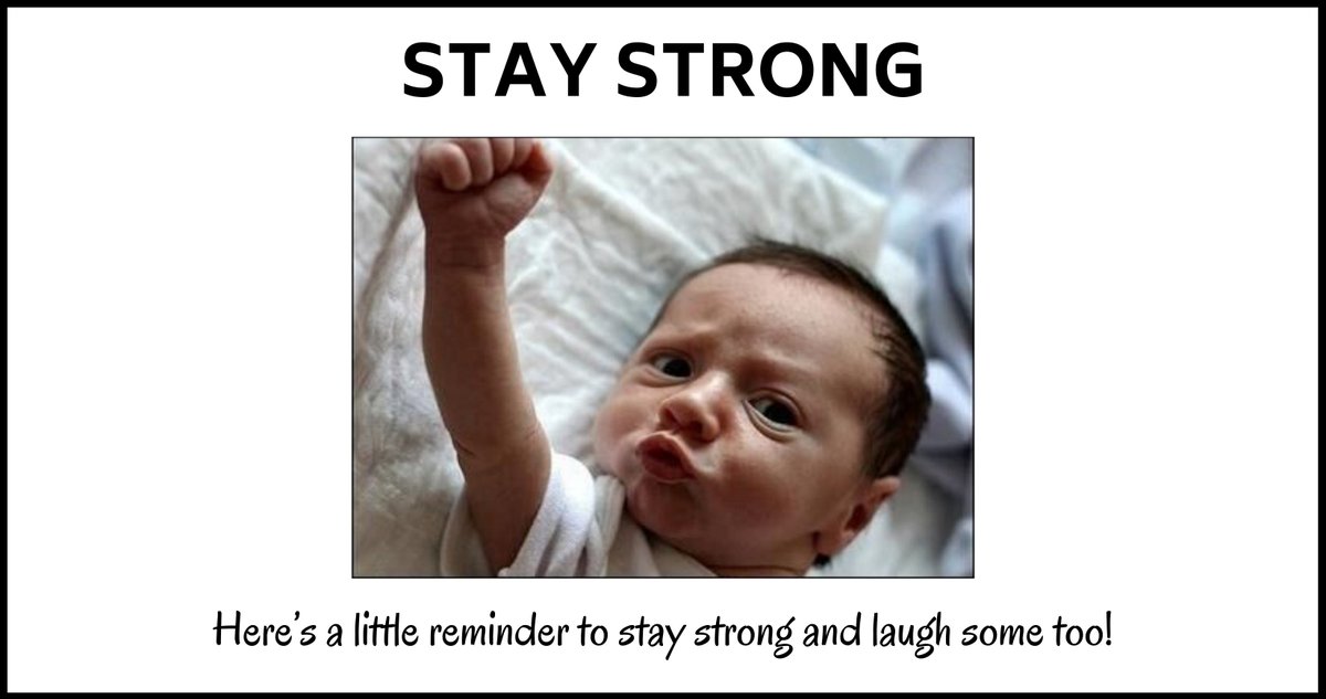 DreamalityCoach's tweet photo. Here’s a little reminder to stay strong and laugh some too!

#dreamality #education #coaching #transformation #personaldevelopment #selfimprovement #inspiration #staystrong #funny https://t.co/ti3RN5kH5B