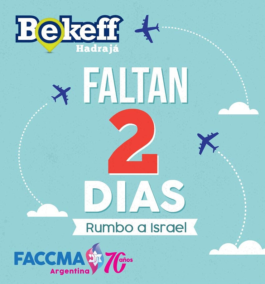 FACCMA_Arg's tweet photo. ¿Hay adrenalina? ¿Ansiedad? ¿Cosquillas en la panza? No te preocupes, las sensaciones son compartidas! SÓLO DOS DÍAS 😄😃

#Bekeff #Hadrajá 🛫🇮🇱

#Madrijim #Viaje #Israel #Cultura #Educación #Amistad #Tradición #Historias #ContinuidadJudía #FACCMA70Años https://t.co/AS5CQcJjkA