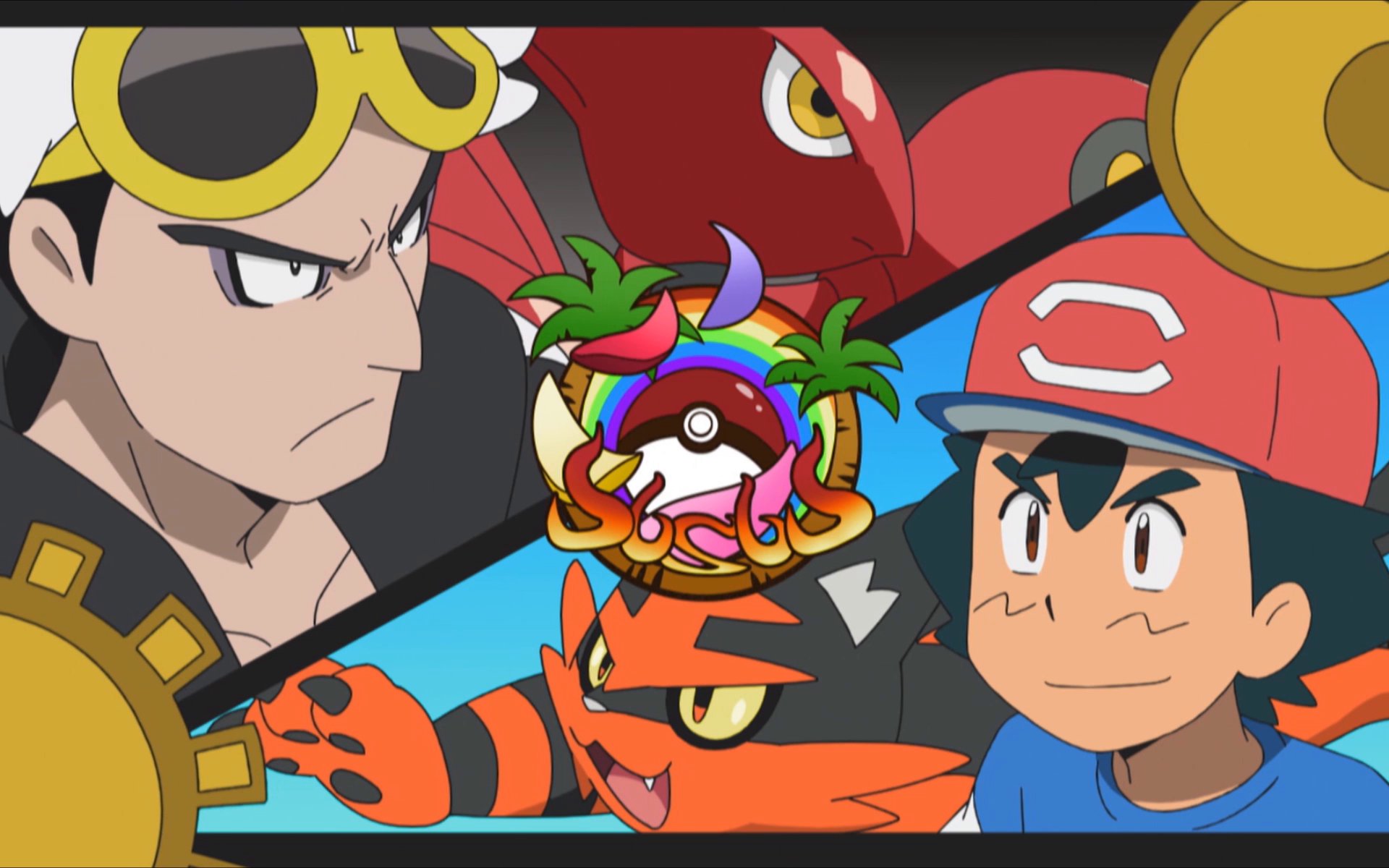 Pokémon on X: Guzma and Ash step onto the stage in the semifinals