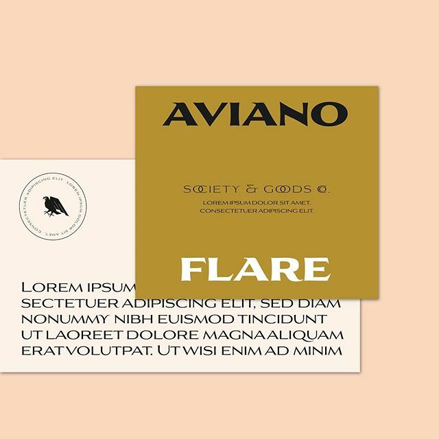 JanuaryMade's tweet image. 1/3 — Fangirling so hard when I was approached by @adobedesigners to create something for #AdobeFontFriday 😍 I wanted to show the Aviano Flare font in more context as it could be used for a branding exercise. The treatment shows off its versatility a… ift.tt/2QrNdXk
