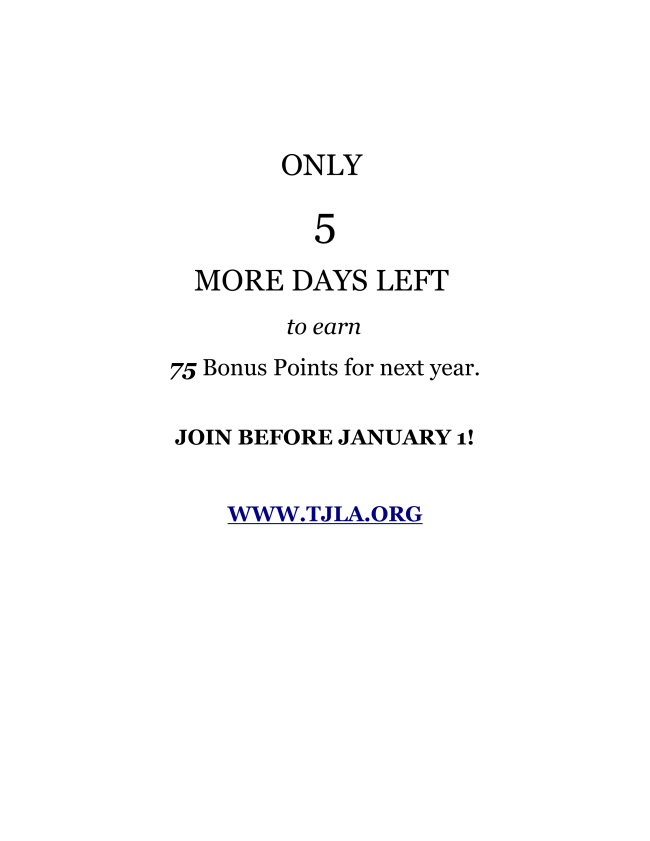 5 Days To Earn 75 TJLA Bonus Points conta.cc/2PZpsqR