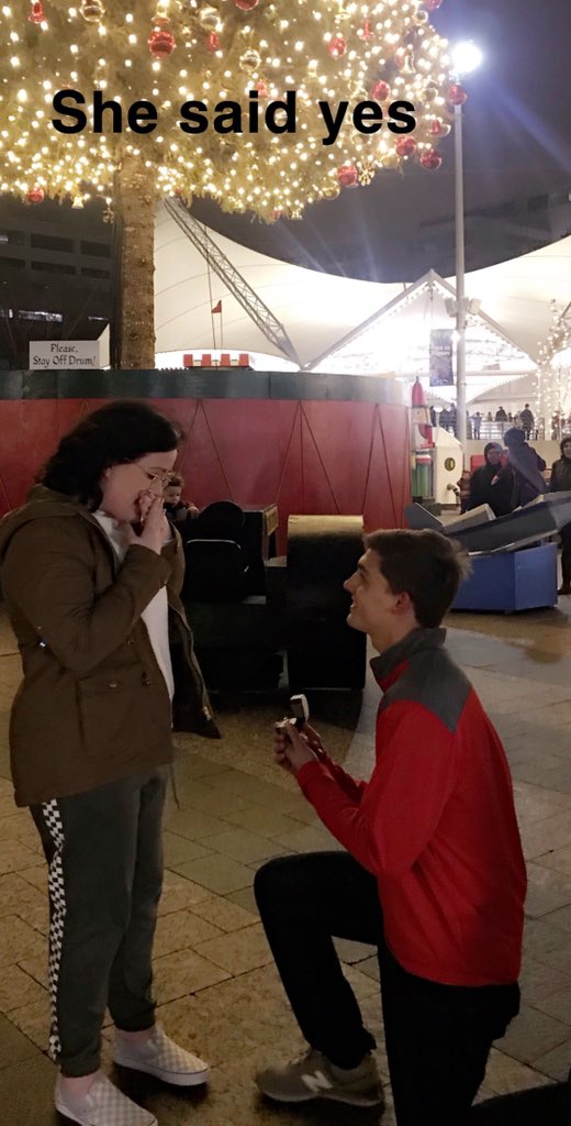 chuck_knowlton's tweet photo. SHE SAID YES! I’m unbelievably lucky to be able to call this beautiful woman my fiancée. I love you more than words can describe. https://t.co/P9Bn1jqHuK