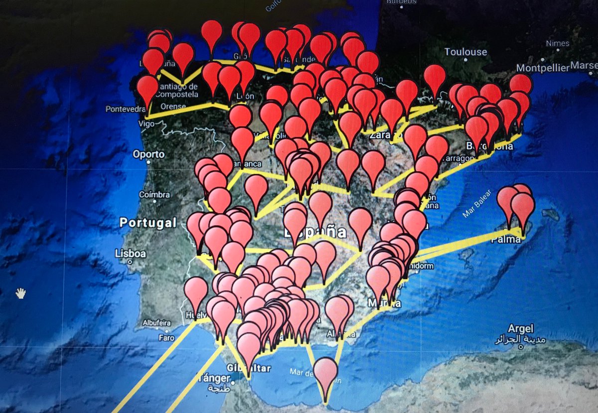 maestrocarlosef's tweet photo. El proyecto del @CaMiNoPieFCiToS reúne a 234 docentes de toda España, trabajando los hábitos de vida saludable en 34.260 alumn@s con sus respectivas familias en 200 centros educativos de todas las etapas. Gracias a @jalfaro2 podemos verlo claro en este mapa con #GoogleTourBuilder https://t.co/DRPXKgTBYz