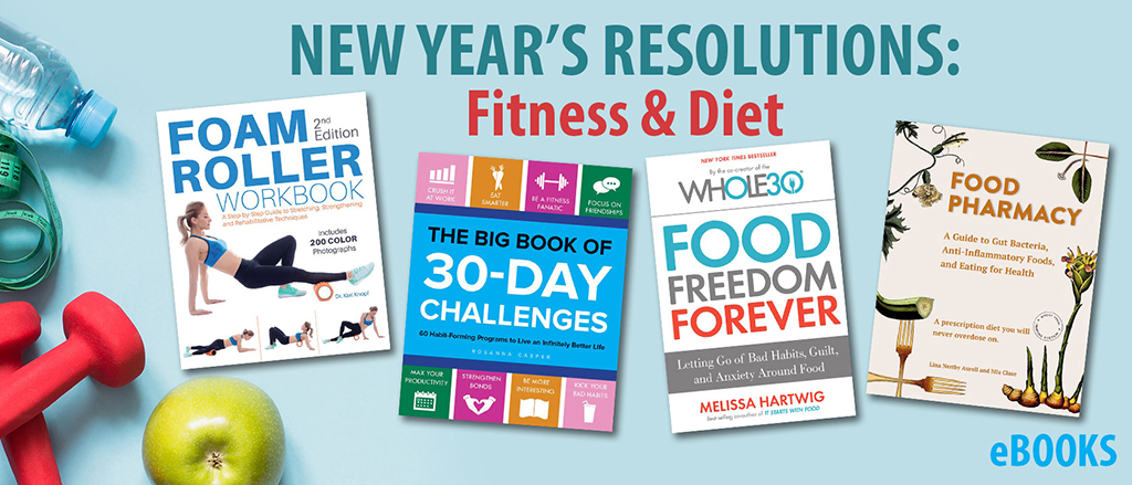 a collage of different book covers next to weight an apple and a bottle of water