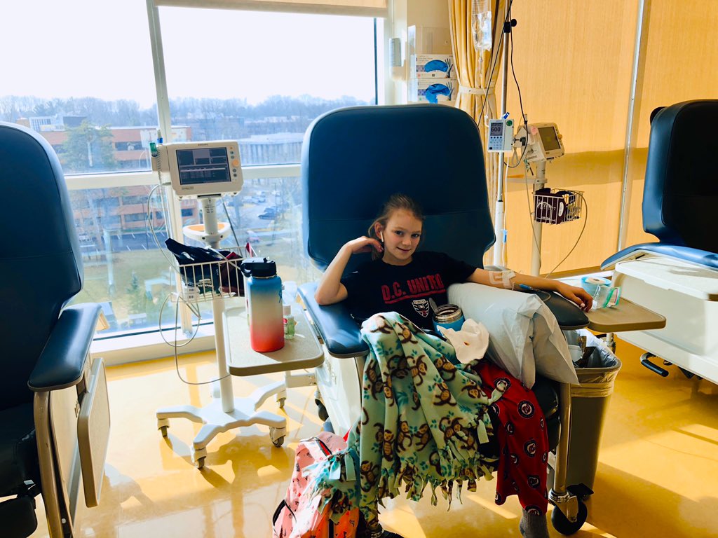 SharpFootball's tweet photo. Spent 5 hrs today w this angel getting multiple infusions &amp; this is an indisputable fact:

Nurses in these children’s facilities work hard &amp; also have to always have a smile &amp; positive attitude &amp; a joke ready for nervous &amp; sick children and they absolutely don’t get enough praise https://t.co/8SbrLOGEf1