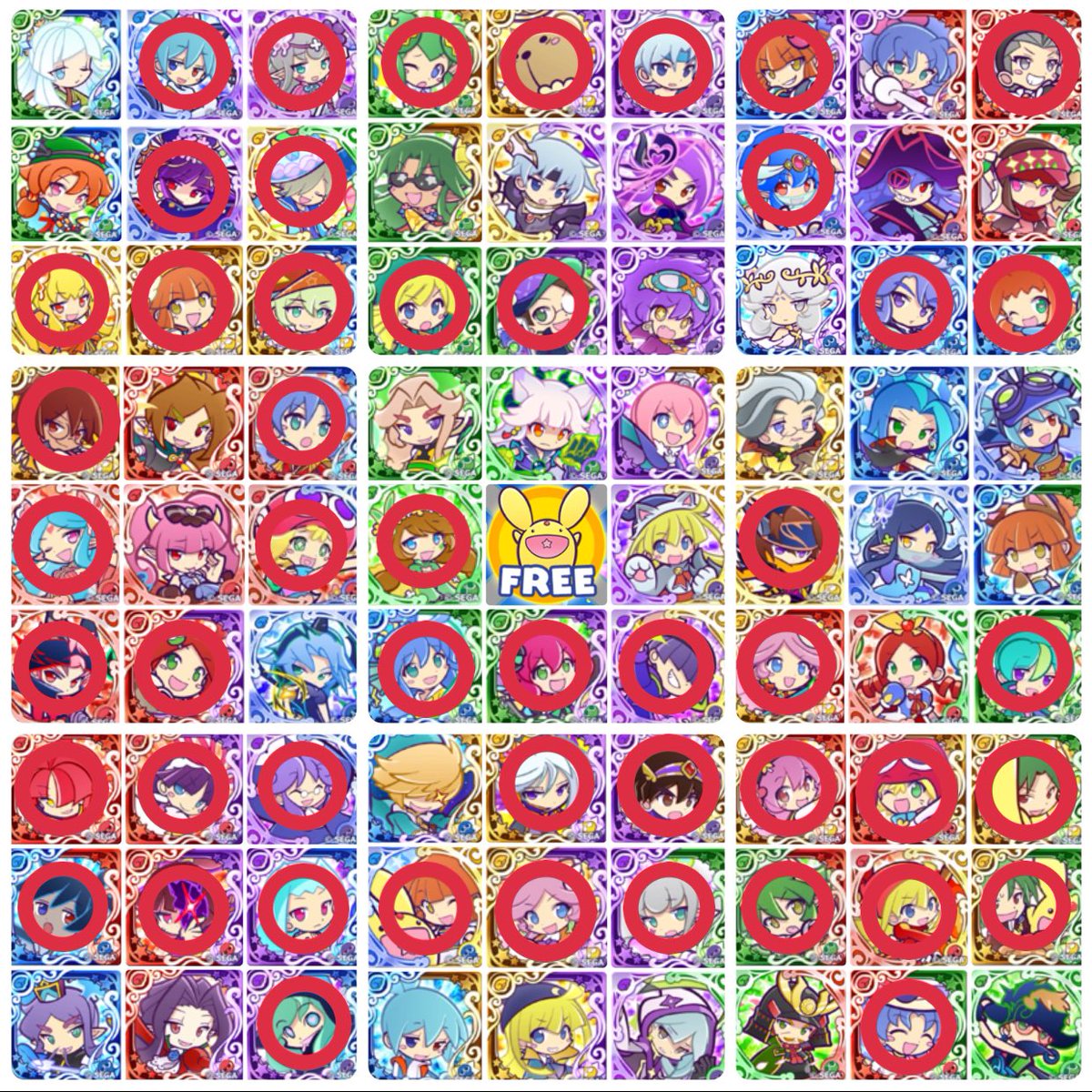 ゆら ぷよクエ Sur Twitter フェスキャラビンゴ ぷよフェスキャラクター80体でビンゴカード作りました 1 ビンゴで微課金者 2ビンゴで重課金者 3ビンゴ以上で変態だよ ビンゴになったら良いことあるかも ぷよクエ ぷよぷよ ビンゴ T Co