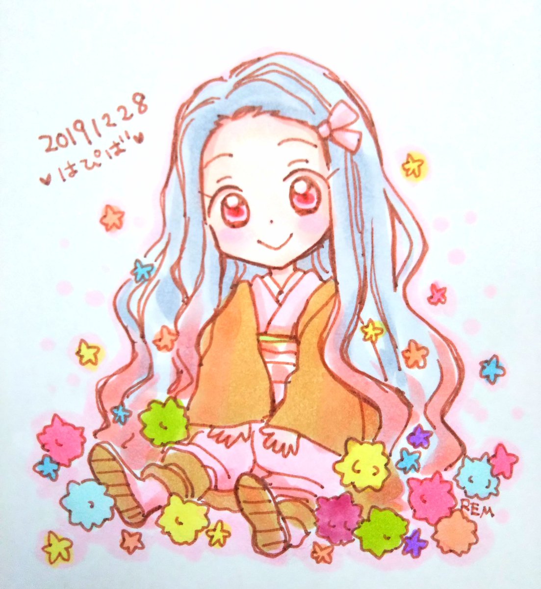禰豆子 禰豆子ちゃんおめでとう 竈門禰豆子誕生祭19 れむのイラスト 禰豆子 禰豆子ちゃんおめでとう 竈門禰豆子誕生祭19 れむのイラスト
