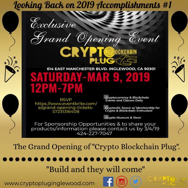 CryptoPlug3's tweet photo. #2019 #2020 #memories #history #accomplishment #satoshi #live #lacrypto #inglewoodrising #cryptoblockchainplug #CBP #bitcoin #education #massadoption https://t.co/zR3DqscbFL