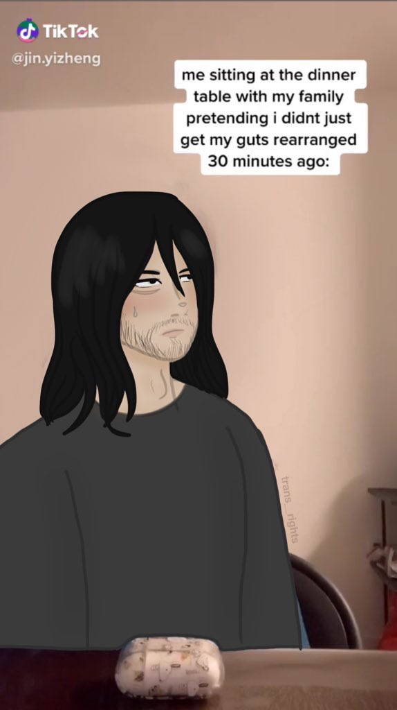 transiggy's tweet image. i dropped everything i was working on to draw over this fucking tiktok 
vm.tiktok.com/CFfLhh/

#aizawa #eraserhead #erasermic #erasermight #youdecide
