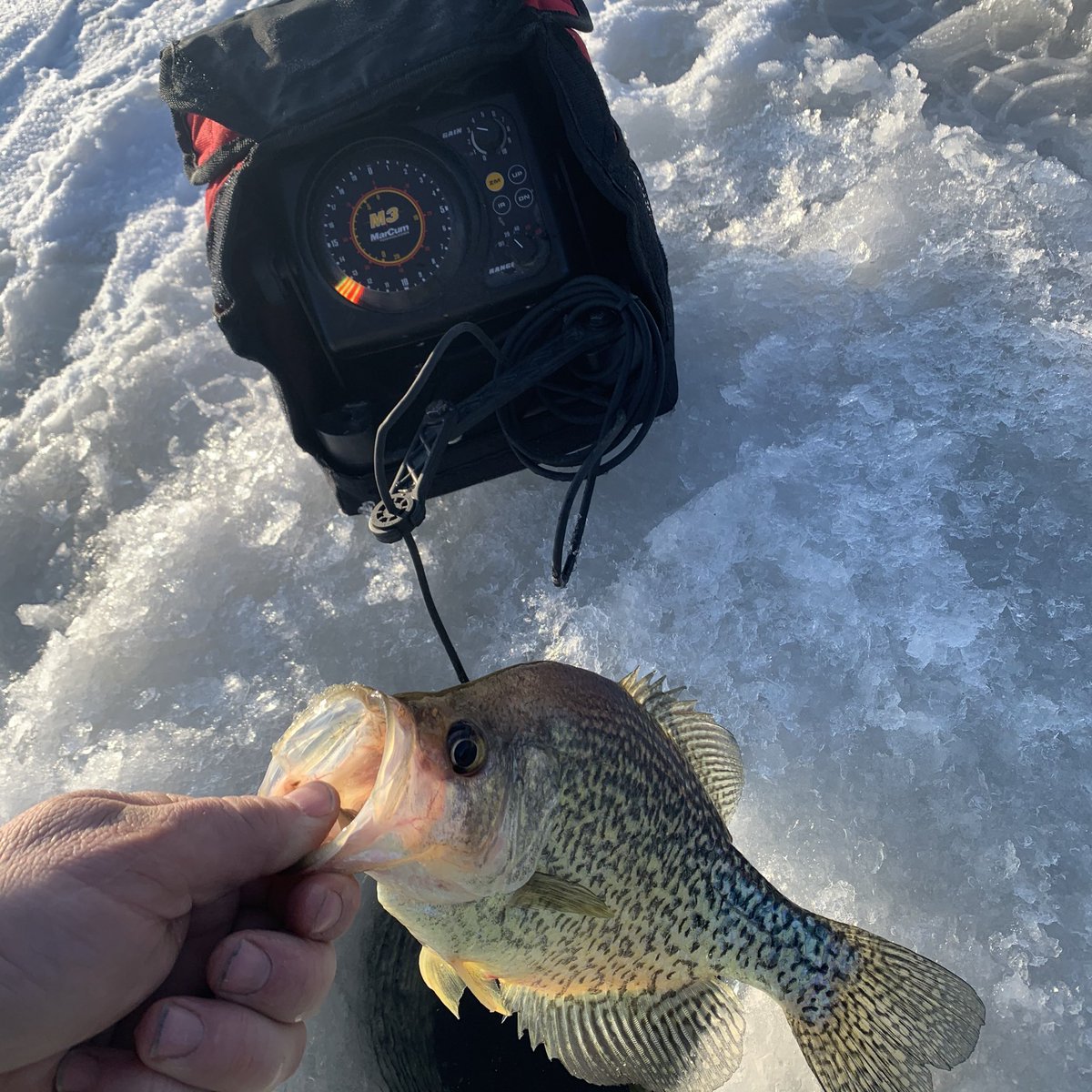 Today was a good day! Finally got my #hardwater fix <a href="/marcumtech/">Marcum Technologies</a> <a href="/ClamOutdoors/">Clam Outdoors</a>