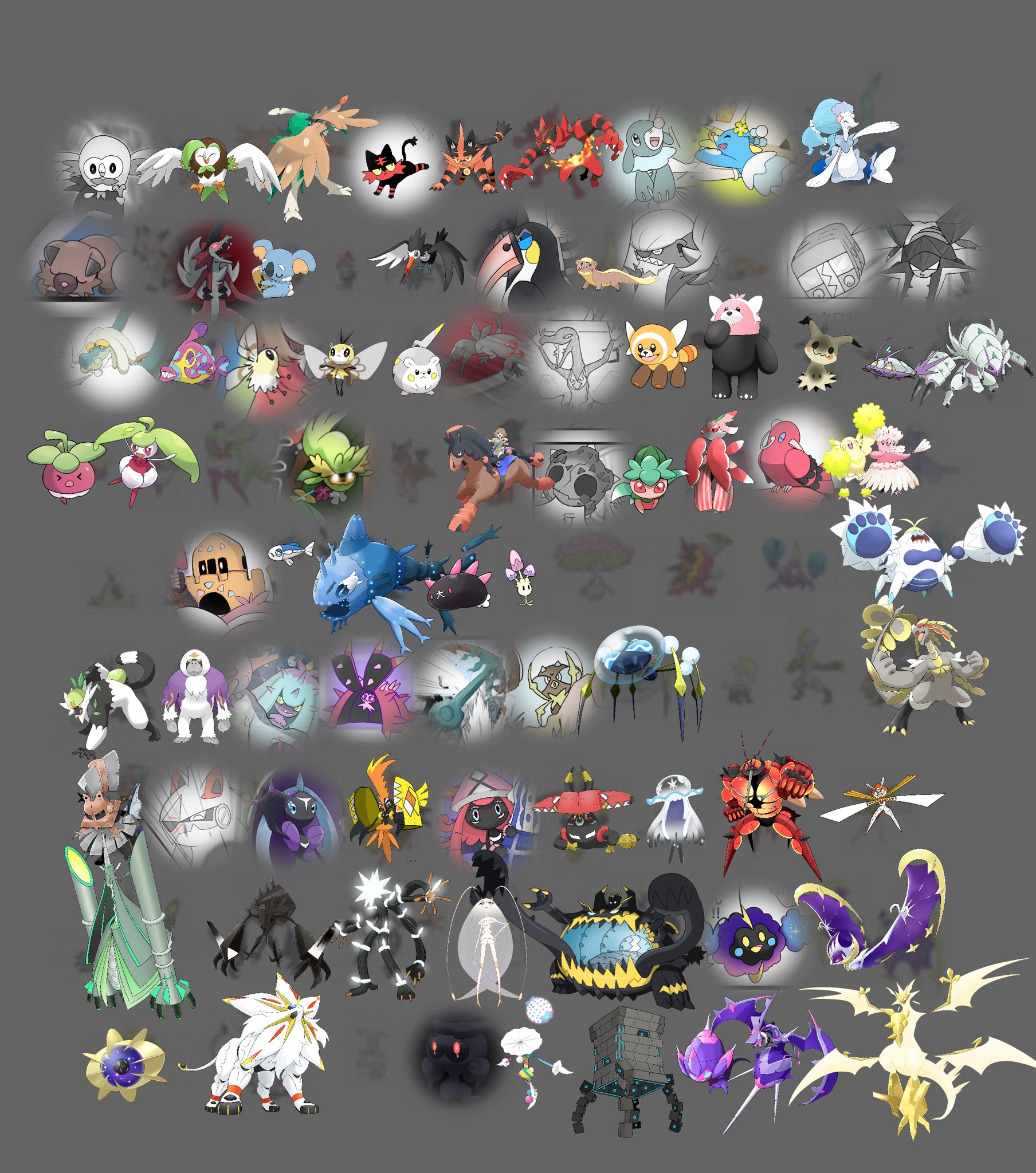 津軽産あっぷる Ar Twitter 描いたアローラポケモンたち リージョンフォーム除く 第7世代ありがとう T Co 5bsj55laf3 Twitter