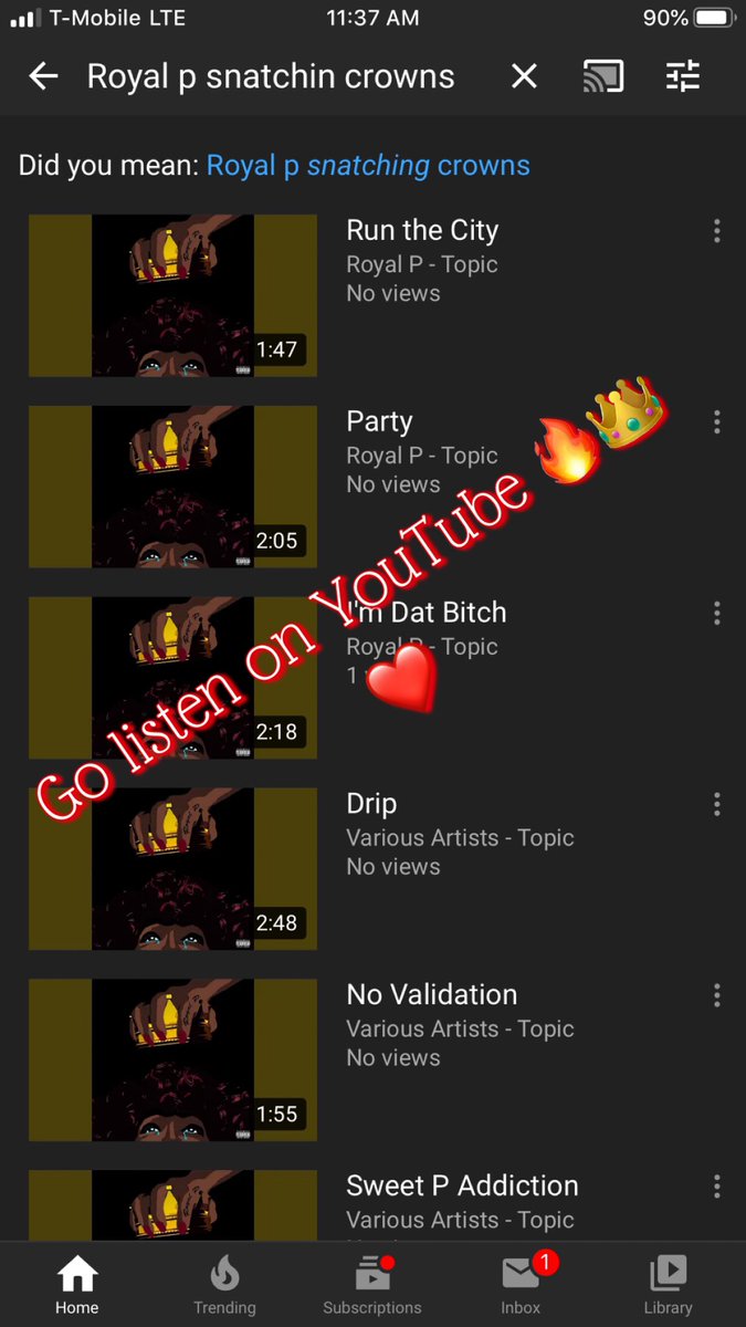 GO LISTEN 👂 and DOWNLOAD ON SPINRILLA, APPLE MUSIC AND SPOTIFY 👑❤️🔥🔥🔥🔥