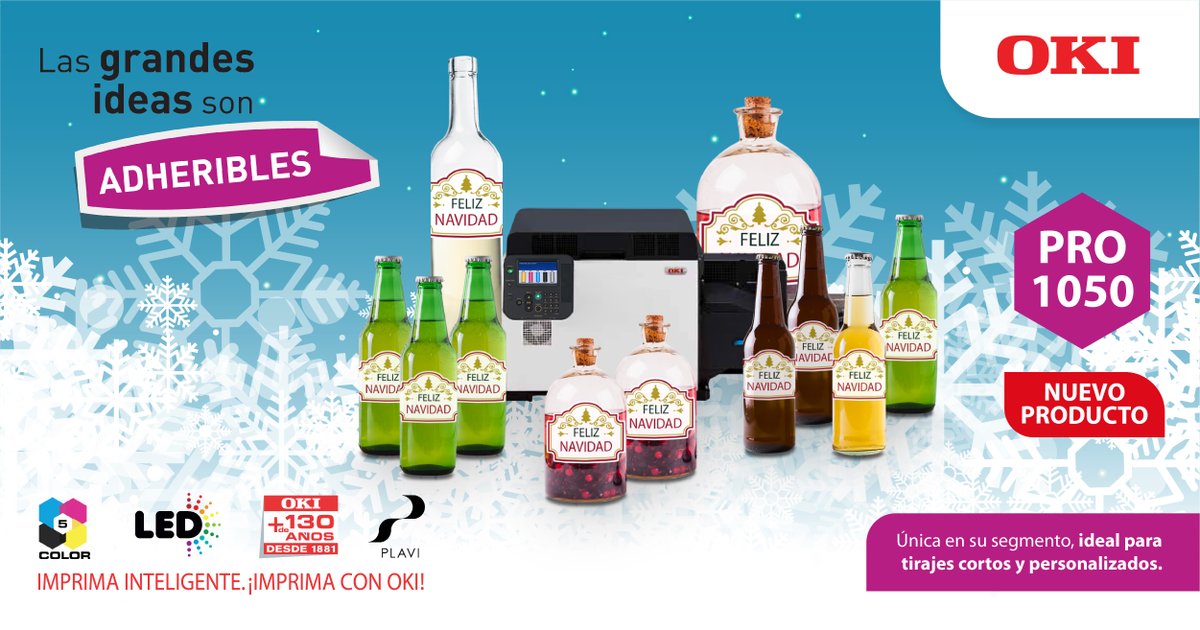 OkiDataMx's tweet photo. Destaca en el mercado imprimiendo etiquetas personalizadas con calidad profesional en CMYK + W sin necesidad de laminar #Pro1050 #OKI https://t.co/LsY6lpukhB https://t.co/UvgpHJcKII