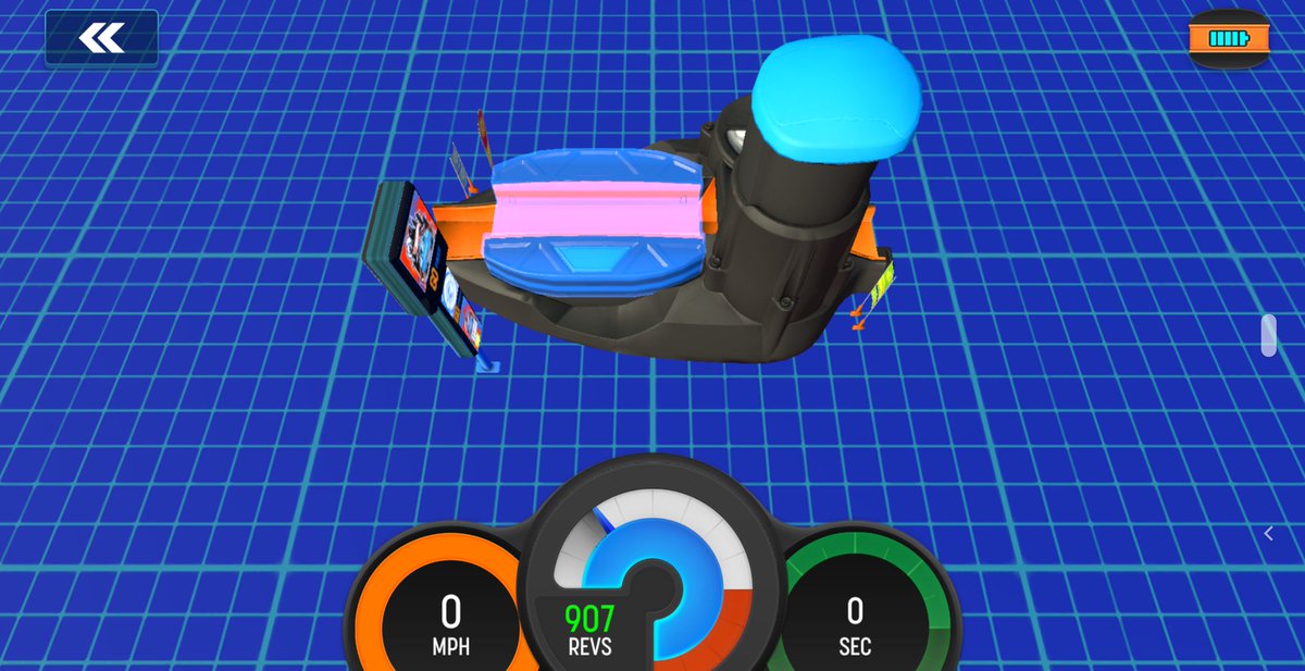 overclock's tweet photo. @Mattel No luck with the Hot Wheels id.  The app doesn't register the portal is docked in the booster so I can't do the challenges or the free race.  It will scan the cars fine, and show the RPMs, but keeps showing this image and can't proceed. https://t.co/xjDMXsVua0