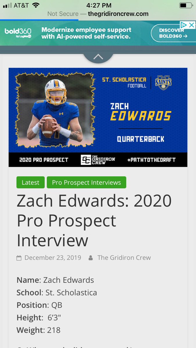 Tonyrazz03's tweet photo. Excited to start NFL Draft Prep with 6’4 220 St Scholistica (Minnesota) QB Zach Edwards this week. One of the best and most productive QBs in D3 history over his 4 years as a starter and was named MVP of FCS Bowl.  @TEST_Football @MagicZach_11 @CoachBA1010 @CinjunErskine @FCSBOWL https://t.co/c7T1gi1c8U