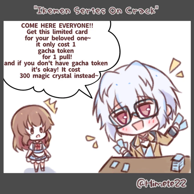 The Truth Of Gacha---
.
This was my feeling after i pull many times in gacha but still can't get 5* Card ?
.
Lemme just BREAK DAT FUCKING DOOR
/-●□●/-
.
#isoc #ikemenseriesoncrack #ikemenrevolution #ikerev #blanclapin #blanc #oc #ibispaintx #cybird #gacha #otomegame 