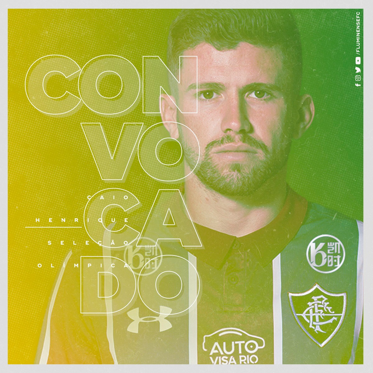 O zagueiro Nino e o lateral-esquerdo/volante Caio Henrique foram convocados para defender o Brasil no Pré-Olímpico! Parabéns, Guerreiros!