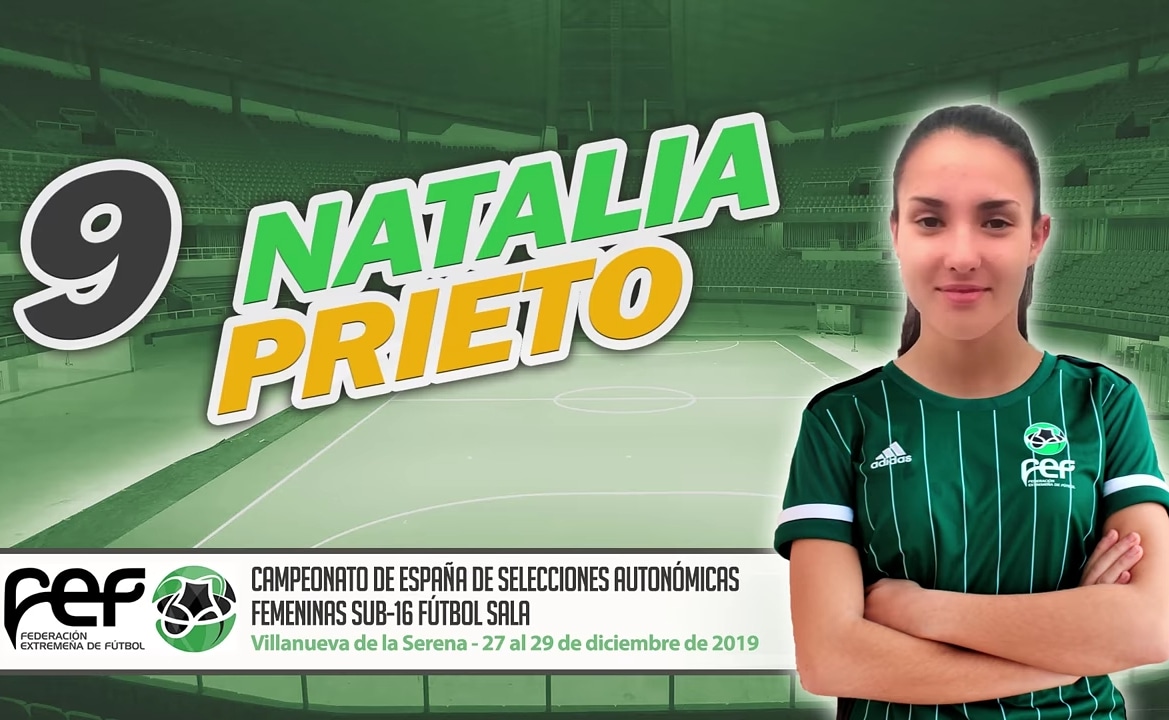 Desde el CF PIORNAL queremos desear mucha suerte a la Selección Extremeña y en especial a Natalia Prieto en el Campeonato de España de Selecciones Autonómicas Femenina Sub-16 de Fútbol Sala. 💪💪