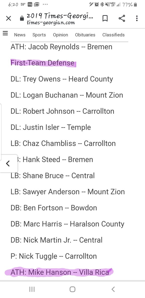 Michael (Mike Mike) Hanson (@mikemike_2002) on Twitter photo Honored to have received All Area 1st Team Athlete.
<a href="/RecruitGeorgia/">Recruit Georgia</a> <a href="/BigFaceSportss/">BigFaceSports, (Recruiting & Scouting)</a> @AWS_recruiting <a href="/GAEliteClassic/">GeorgiaEliteClassic</a> @Mansell247 <a href="/Coach_Walker55/">Coach Jock Walker</a>
<a href="/UnderratedAthl/">Underrated Athletes</a>
<a href="/prepsrecruit/">Preps Recruiting</a> Honored to have received All Area 1st Team Athlete.
<a href="/RecruitGeorgia/">Recruit Georgia</a> <a href="/BigFaceSportss/">BigFaceSports, (Recruiting & Scouting)</a> @AWS_recruiting <a href="/GAEliteClassic/">GeorgiaEliteClassic</a> @Mansell247 <a href="/Coach_Walker55/">Coach Jock Walker</a>
<a href="/UnderratedAthl/">Underrated Athletes</a>
<a href="/prepsrecruit/">Preps Recruiting</a>