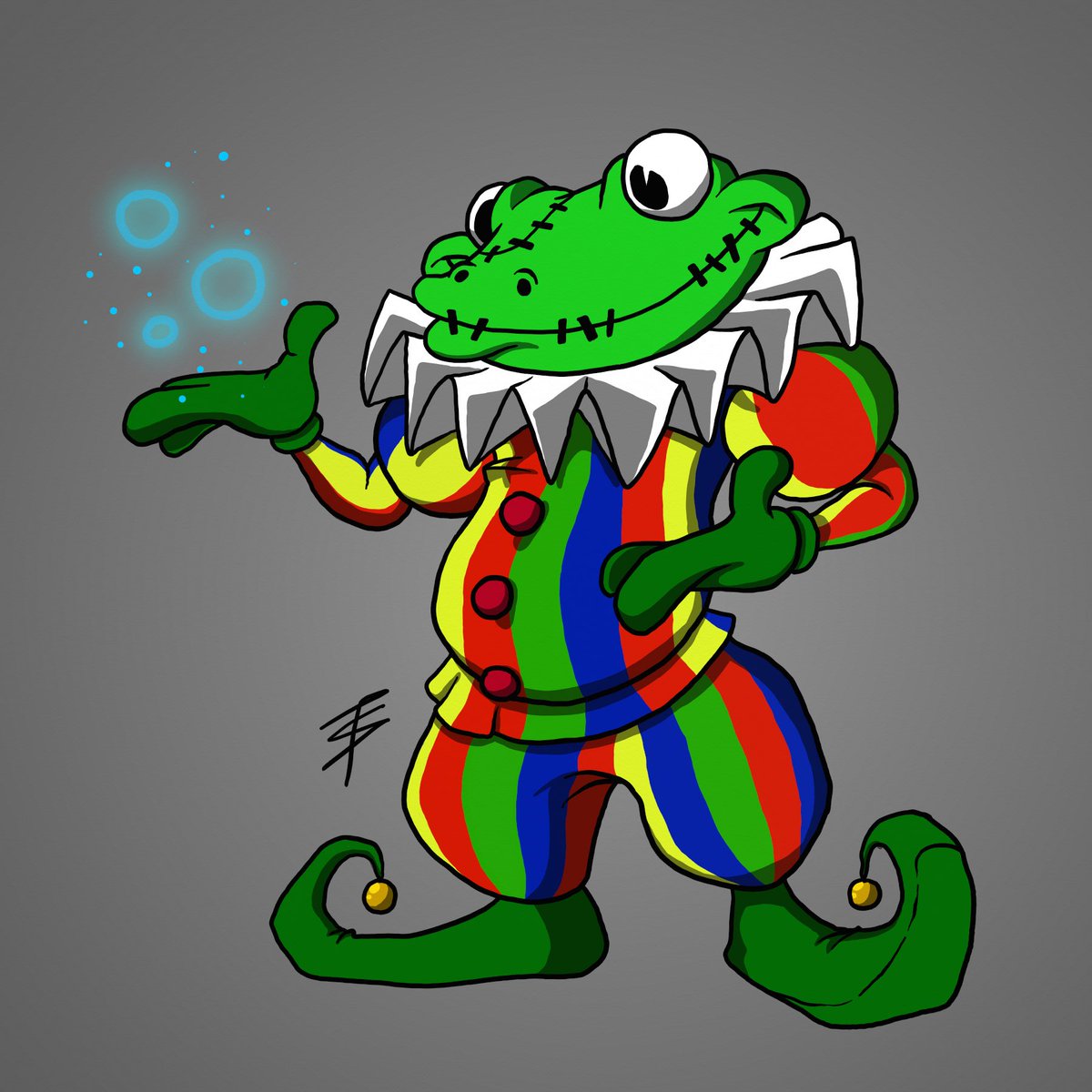 DomThePixie's tweet photo. Reddit U/John_Cheshirsky has made my OC @ClownFrogHorror A DND charecter and oh boy he looks super awesome!!! #DND #dungeonsanddragons #OC #DNDOC #dungeonsanddragonsOC #2019OC #OC2019 #ClownFrog #ClownFrogHorror #hlighlightof2019 https://t.co/7kSlOKiMN0