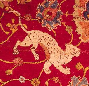 Prancing leopard. Detail of a carpet from Herat. Early 16th century, Khorasan. National Gallery of Art, Washington D.C. (USA).