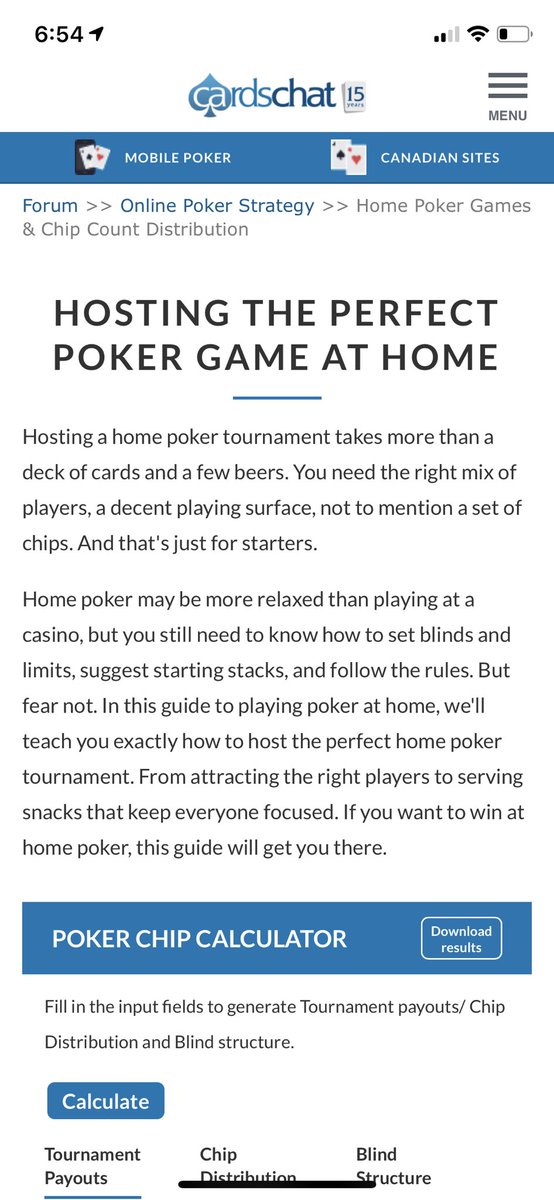 Home Poker Chip Calculator