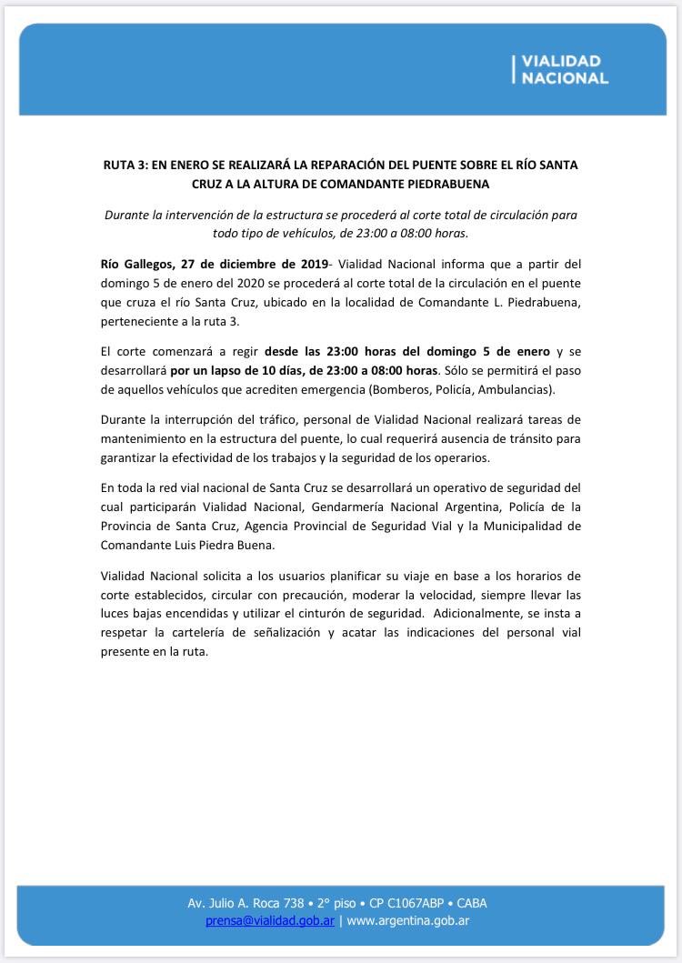 #enero 2020 #corte #rutanacional #N3 #10diascorriros #transporte #atencion #precaución #logistica #VialidadNacional 

<a href="/VialidadNacion1/">VialidadNacional</a>