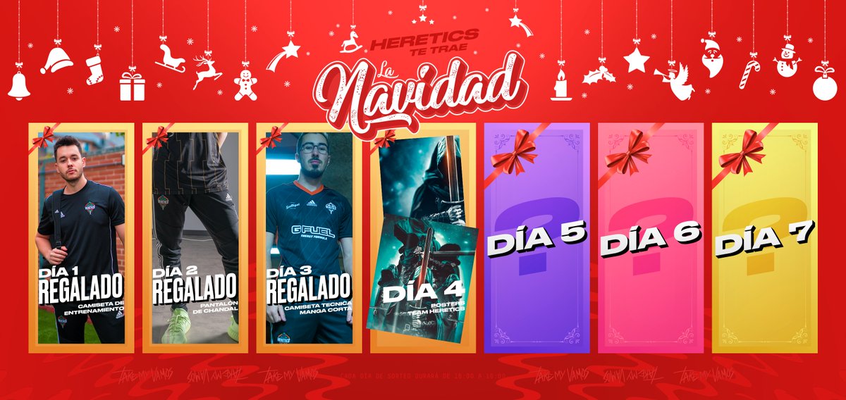 Ya es hora de que añadas algo de estilo a tu habitación ⚔ 

DÍA 4: Pack de 2 pósters Heretics.

🎄 RT y síguenos.
🎄 Comenta con #NavidadHeretics4: ¿Dónde los colgarías?

Lo último que hemos añadido a nuestra tienda, por si necesitas un buen regalo 🛒 shop.teamheretics.com