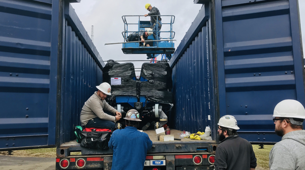 Cars for the first full train on the new Orion roller coaster were delivered to the park today! #KingsIsland #Orion