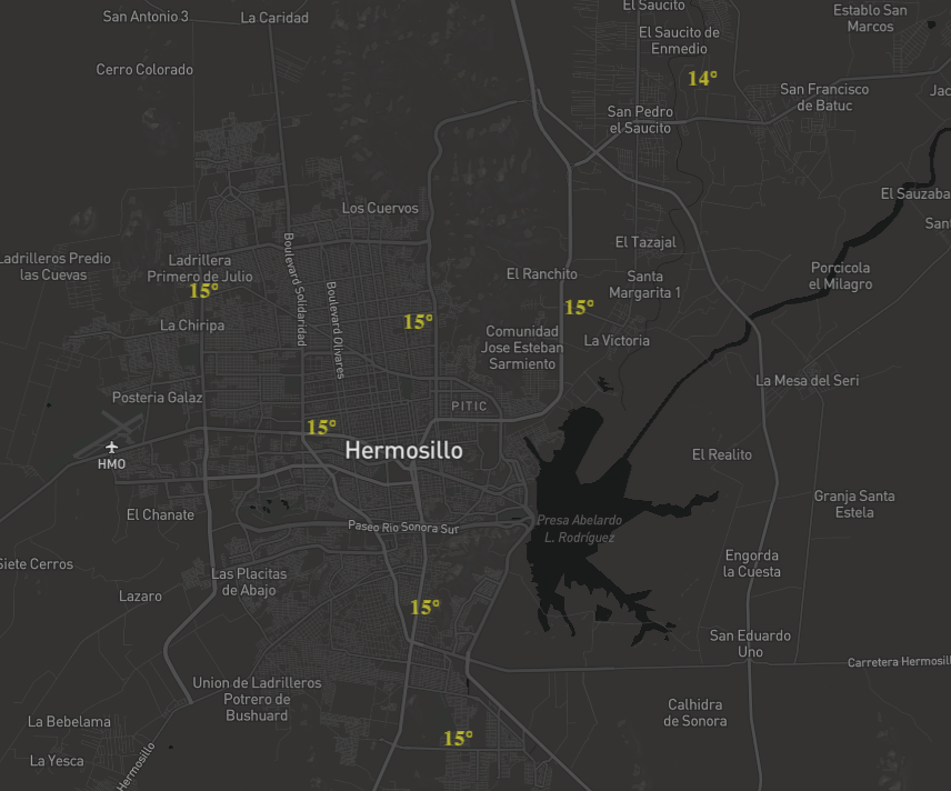 climahillo's tweet photo. 6 pm: Temperatura actual promedia los 15°C, si tienen eventos al aire libre salga bien abrigado, ya que la mínima al amanecer se acercará a los 8°C dentro de la mancha urbana y a 5°C en la periferia. https://t.co/yOXpt3RvK0
