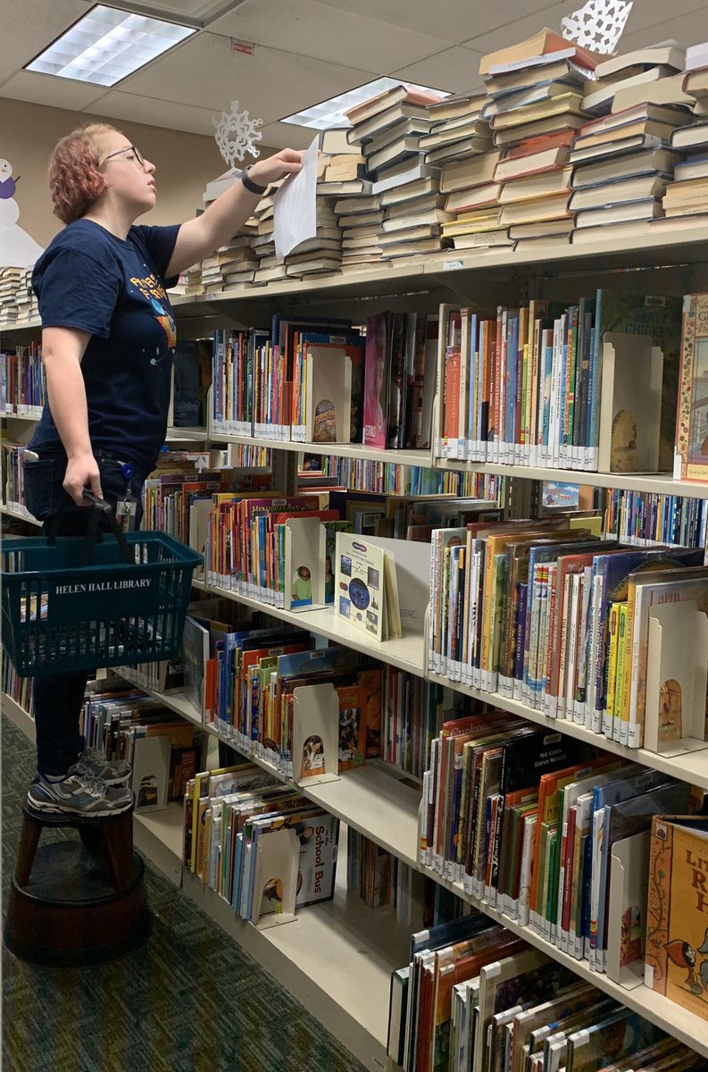 helen_hall_lib's tweet photo. What does is take to find materials placed on hold? A team of HHL staff members who #NeverGiveUp! Scroll through the pics to see us pull some of your holds this morning! #helenhalllibrary #FridayThoughts #library #book #booklovers #cantstopwontstop #texas https://t.co/McovgrAOaM