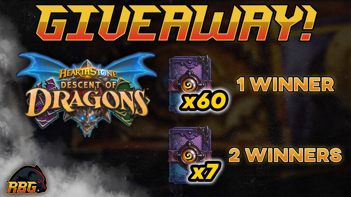 RBG_Esports's tweet photo. Weโre giving away 2 sets of 7 packs and 1 set of 60 to kick off another killer year of @PlayHearthstone #RBGhs as we send our boys to Masters Tour Arlington. To enter:
-Follow us
-Like & retweet
-Leave a comment: out of all of the decks, witchwood you choose? ๐
Draws 12/30-1/1 https://t.co/zfUkxjX5hv