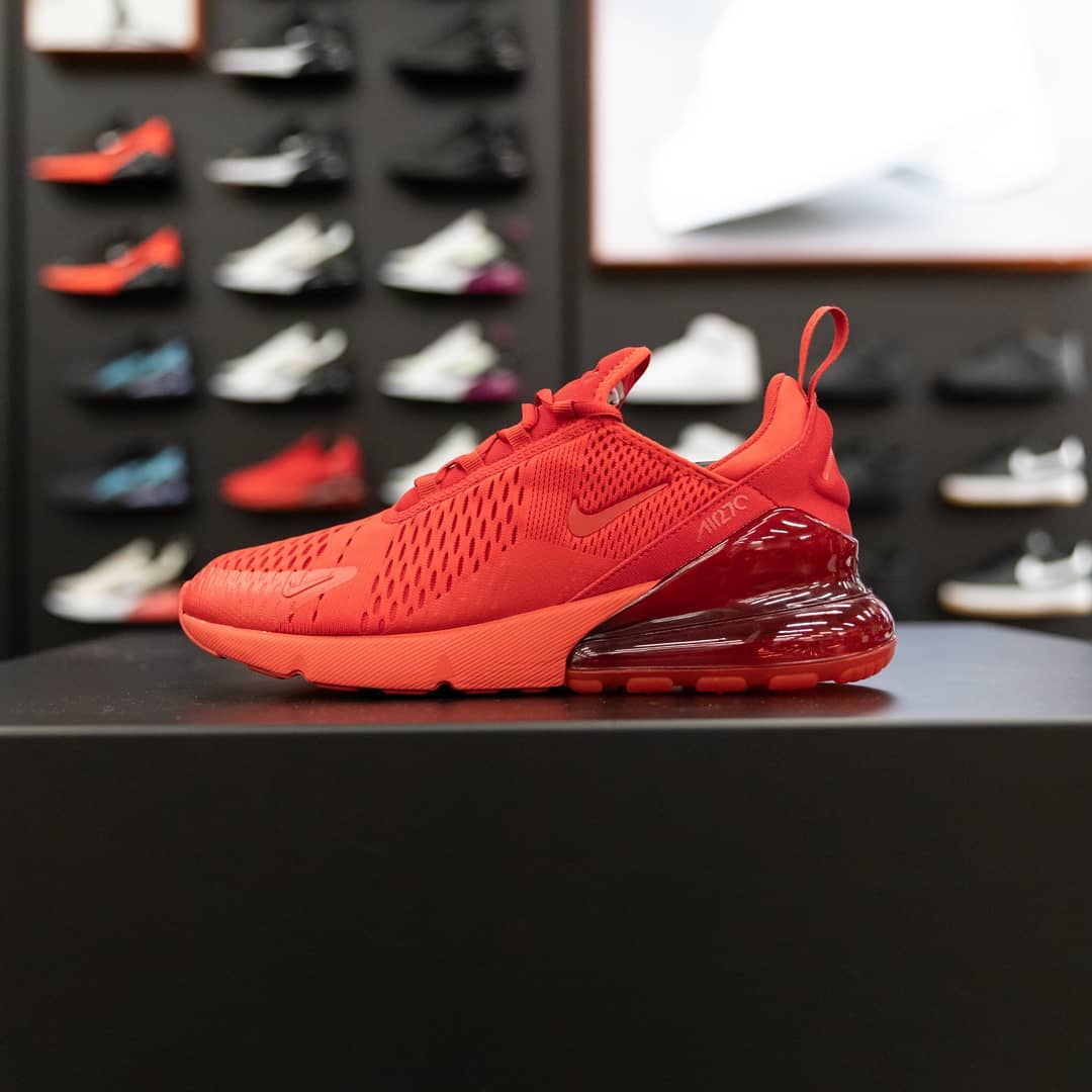 This @Nike Air Max 270 is in an all-red 