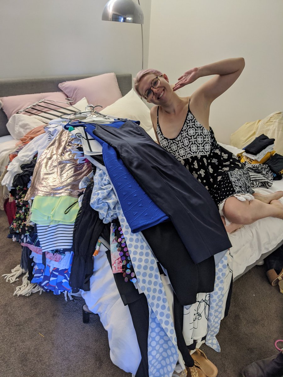 Cleaning out my house, and now I understand why they make you take everything OUT first. You get exhausted, but you can't give up... You literally can't get to the bed to rest until you're done.