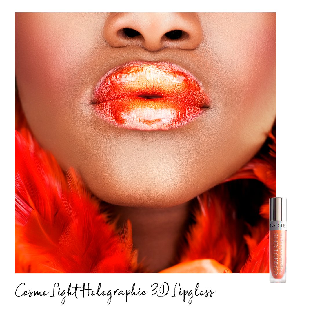 NoteSingapore's tweet photo. That night all eyes will be on you because you will shine!✨ 🧡Cosmo Light 3D Holographic Lipgloss #HappyNewYear #LineOfBeauty #Note #NoteCosmetics https://t.co/Z8W2FWJr5Y