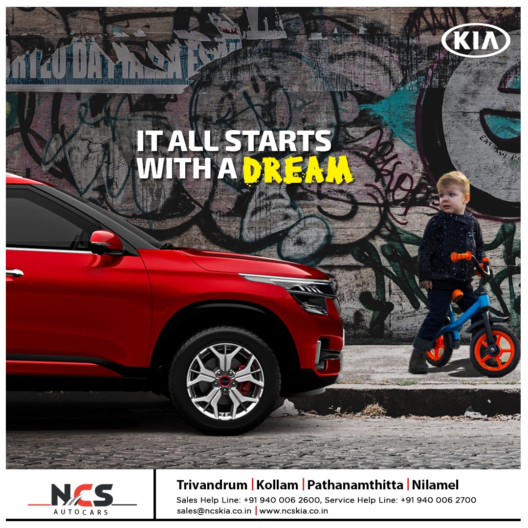 Dream big with Kia Seltos.

For booking call +91 9400062600
www..ncskia.co.in/book-a-car

#NCSKia #KiaSeltos #KiaCars #CarsOfIndia #SUV #KingOfCars #KiaInIndia #BadassByDesign