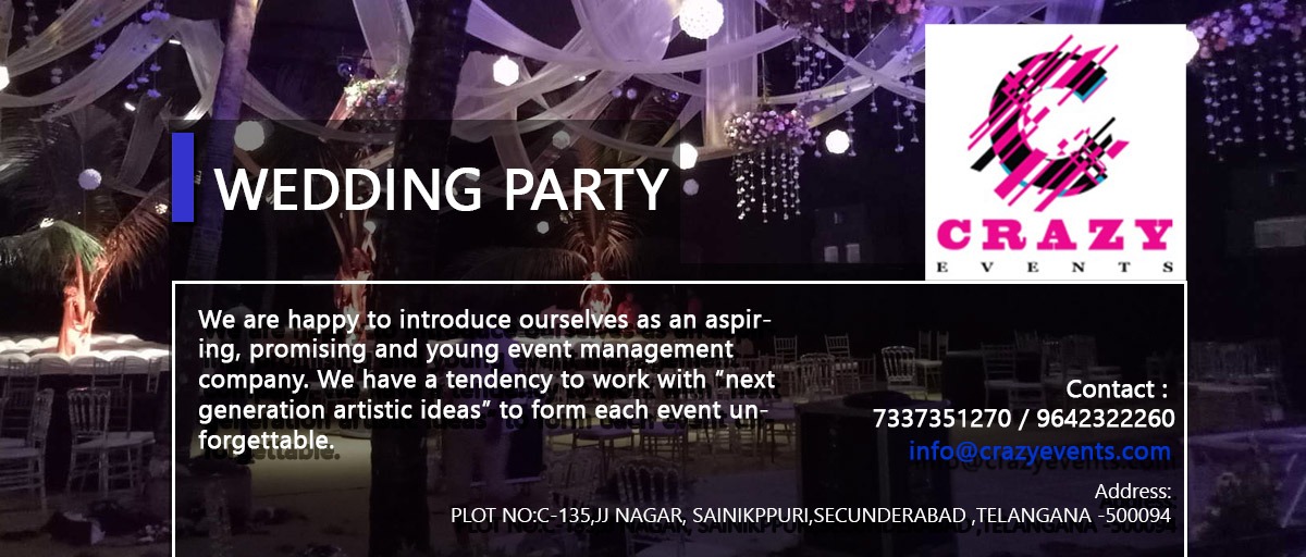 CrazyEventsHyd's tweet photo. Wedding Party

For more click here https://t.co/jo1mHrlr0e

#event 
#eventmanagementcomapny 
#eventorganizetion 
#birthdaypartyevents 
#weddingeventplanner 
#eventmanagementplannerinnearme
#eventmanagementinsainikpuri 
#eventmanagenetcompanyesinnearme
#firstbirthdaypartyevent https://t.co/AJpUacvji6