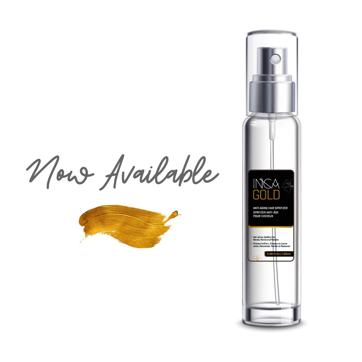 incaglow's tweet photo. Have you heard? #incagold is now available! ✨ The anti-aging hair spritzer that is just like liquid gold! It is enriched with our proven Inca Glow amino acid formula, restoring your hair back to a more youthful state 💃 #getyourshineon https://t.co/qSGpPvfE08