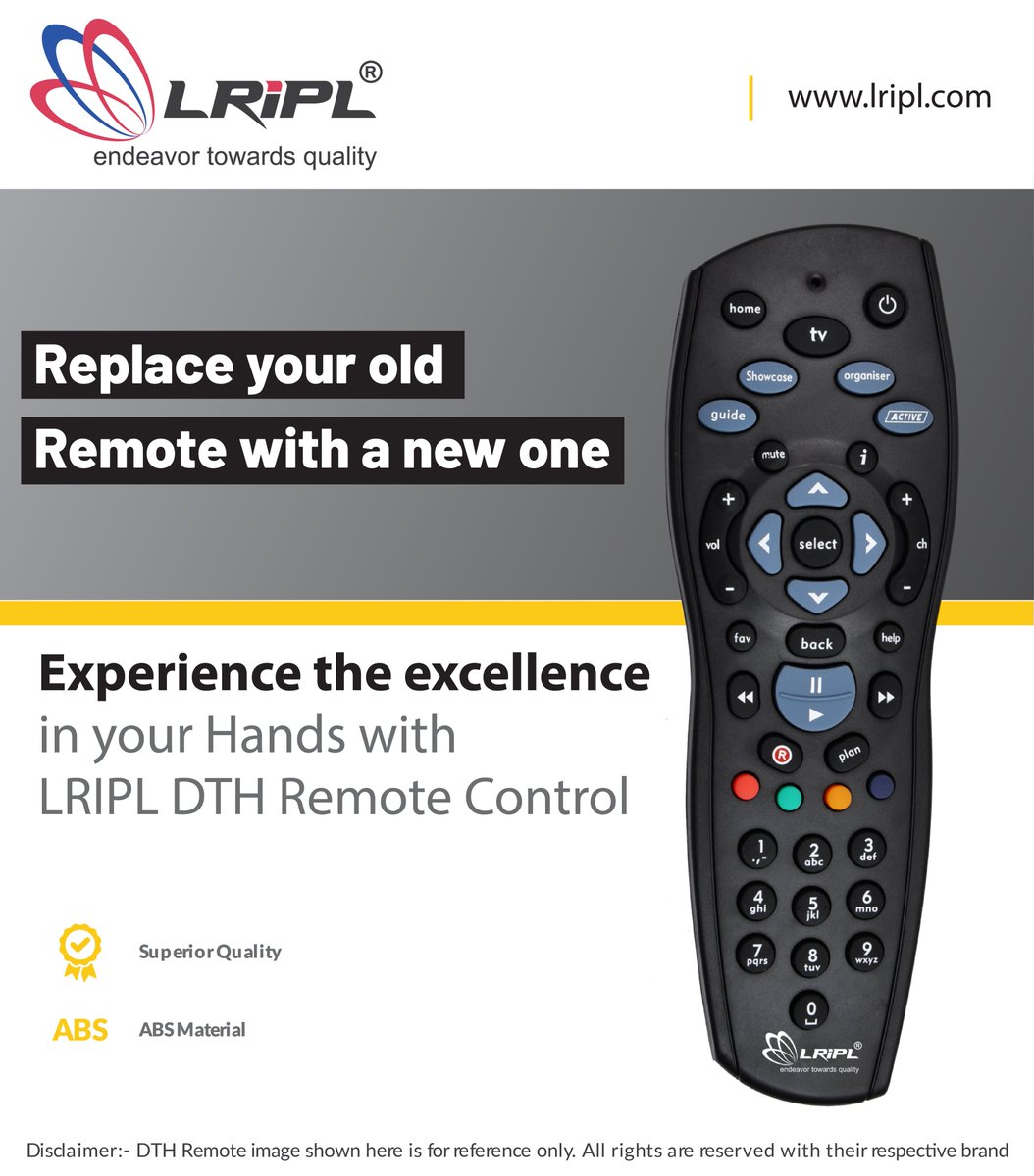 LRIPL's tweet photo. Planning to buy a remote? Don't forget to check LRIPL remotes before buying.
#remotecontrol #LRIPL #remotes #tvremote #dthremote #techindia #makeinindia https://t.co/SNdWiylURZ