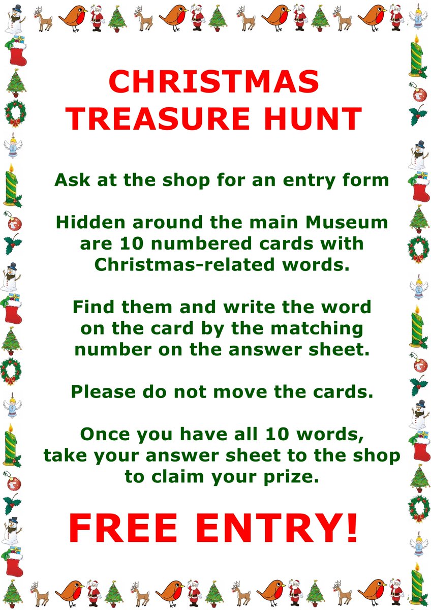 Free Festive Fun in Farnborough! 
Let your children have fun at FAST Museum this weekend with our festive Treasure Hunt. Free entry &amp; they win a small prize!
You can also enjoy a hot chocolate with marshmallows &amp; cream for £1.50!
Free entry to the Museum as always.
Pls RT