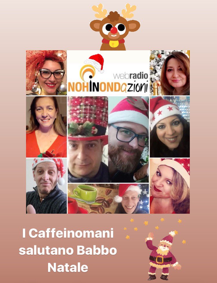 ICaffeinomani's tweet photo. I Caffeinomani salutano Babbo Natale 🎅 i 😂😂😂😂😂

Onair su  https://t.co/F3b2OTb4MZ  

https://t.co/9symNbtShf
                     click &amp; play ▶️

#icaffeinomani #radioshow #inondazioniwebradio #radio #webradio #weekend #sabato #domenica  #onair #staytuned #staywithus https://t.co/n4MrklhnOv