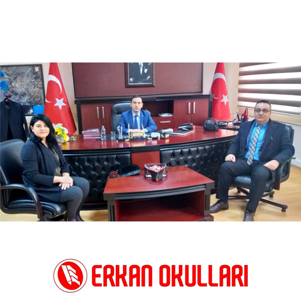 Çukurova Kaymakamımız Sayın Osman SARI’yı, Erkan Okulları Genel Koordinatörümüz Kamil GÜDEN ve Halkla İlişkiler Müdürümüz Aycan TEZCAN KORKUT makamında ziyaret ettiler. 2020-2021 Eğitim Öğretim yılında eğitim verecek olan Erkan Koleji Çukurova kampüsümüz hakkında bilgi verdiler.