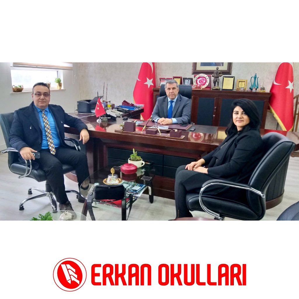 Çukurova Milli Eğitim Müdürümüz Sayın Ayhan DAĞLI’yı, Erkan Okulları Genel Koordinatörümüz Kamil GÜDEN ve Halkla İlişkiler Müdürümüz Aycan TEZCAN KORKUT makamında ziyaret ettiler. 2020-2021 Eğitim Öğretim yılında eğitim verecek olan Çukurova kampüsümüz hakkında bilgi verdiler.