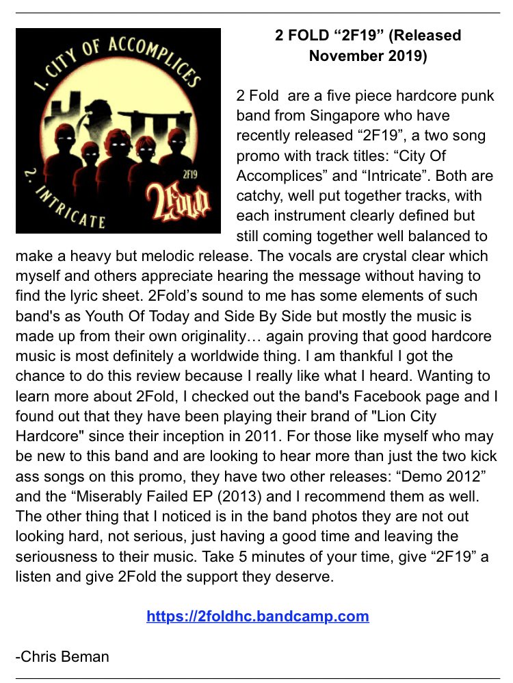 2foldHC (@2foldhc) on Twitter photo <a href="/InEffectHC/">IN EFFECT HARDCORE</a> took the time to write something about 2fold and here’s what they have to say. Read more and check out their website!
ineffecthardcore.com/reviews/ <a href="/InEffectHC/">IN EFFECT HARDCORE</a> took the time to write something about 2fold and here’s what they have to say. Read more and check out their website!
ineffecthardcore.com/reviews/